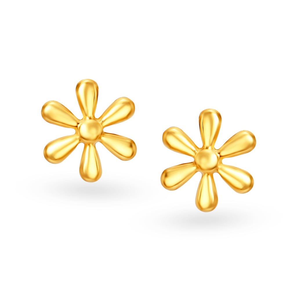 

Floral Petite Gold Stud Earrings
