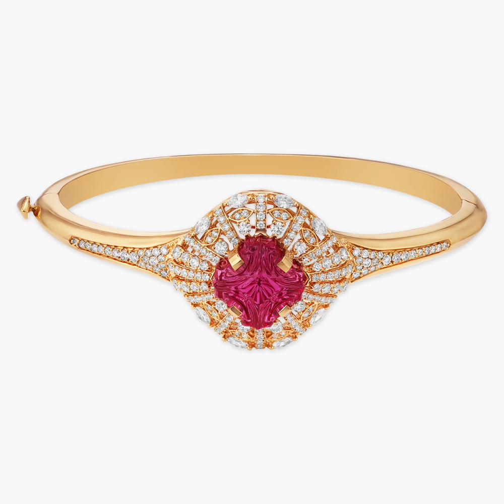 Rose Edge Diamond Bangle,,hi-res image number null