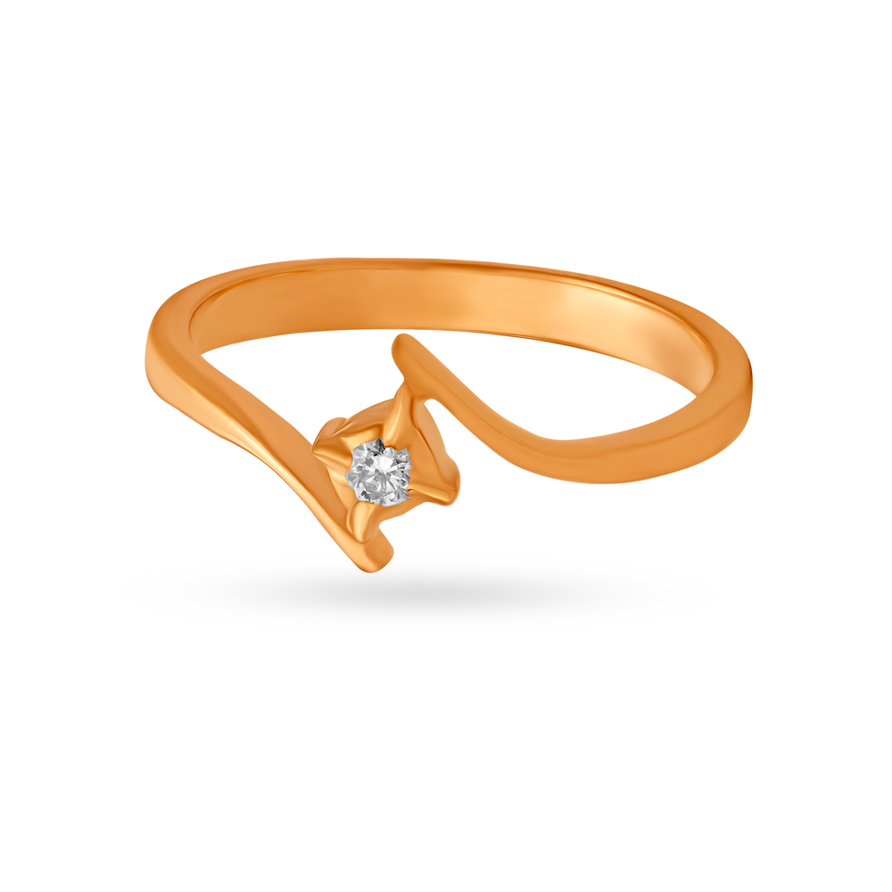 Fancy Cut Single Stone Diamond Finger Ring,,hi-res image number null