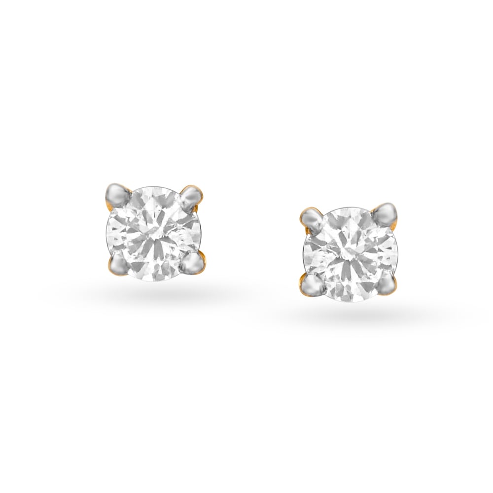 Buy Charming 18 Karat Yellow Gold And Pearl Stud Earrings at Best Price |  Tanishq UAE