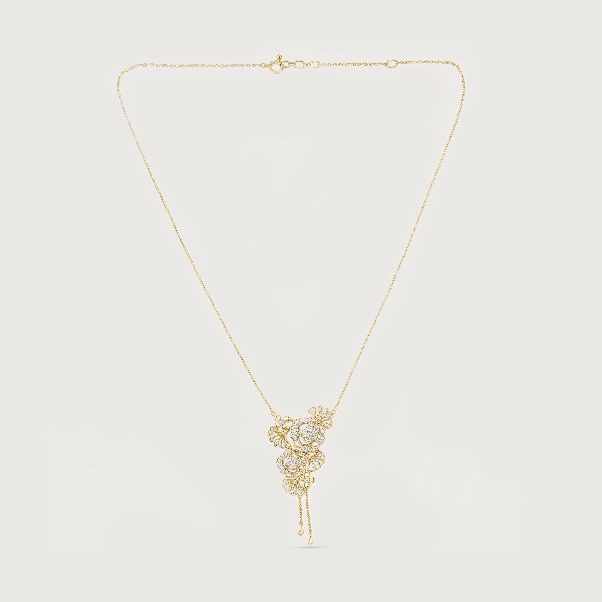 Cascading Bloom Diamond Necklace,,hi-res image number null