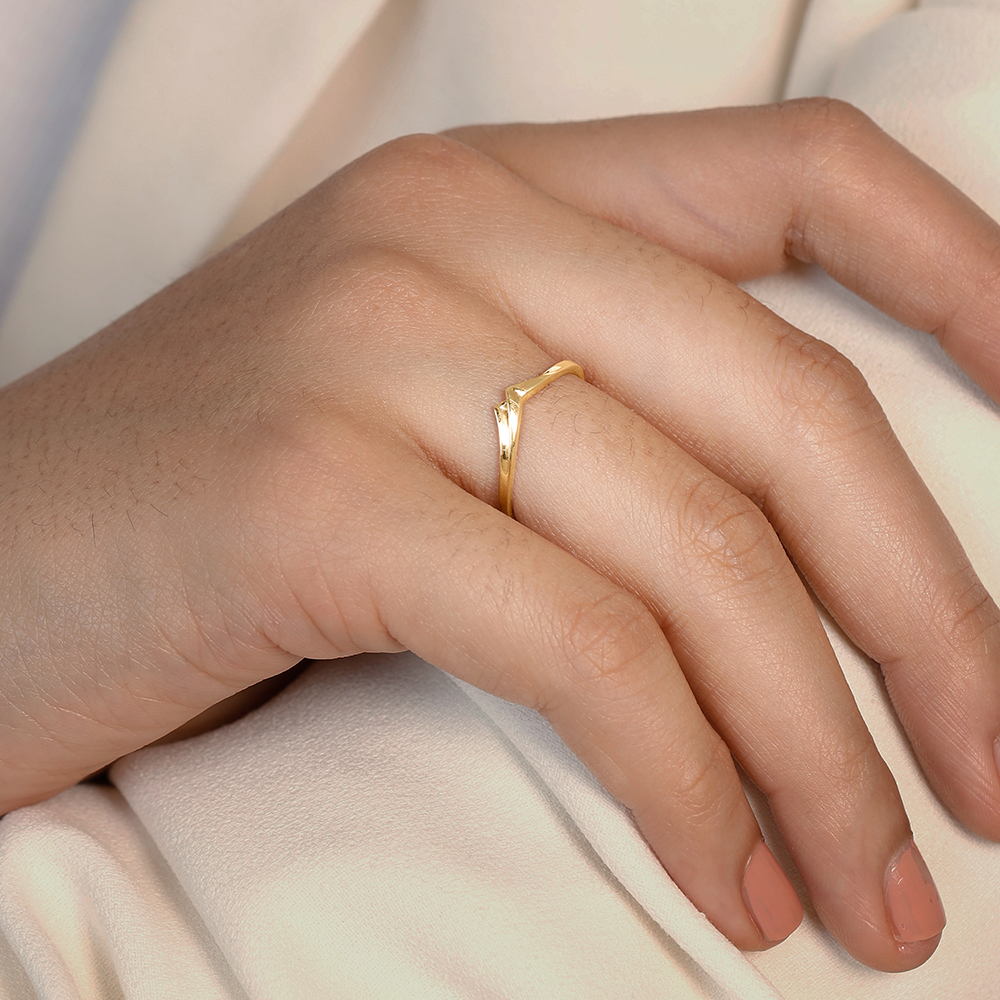Chic Chevron Gold Ring,,hi-res image number null