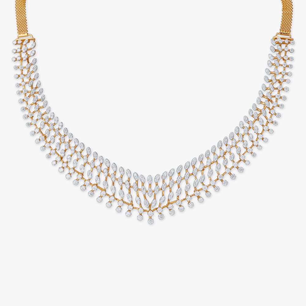 Diamond Cascade Mesh Necklace Set,,hi-res image number null