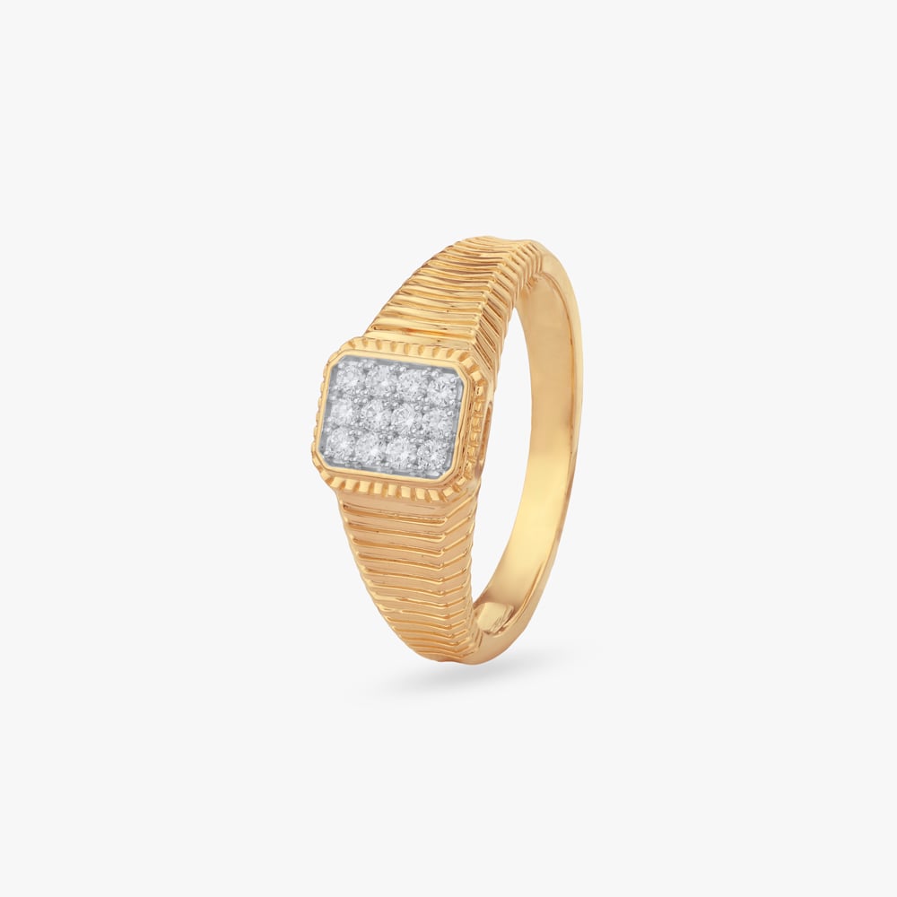 

Bold Grid Diamond Ring For Men