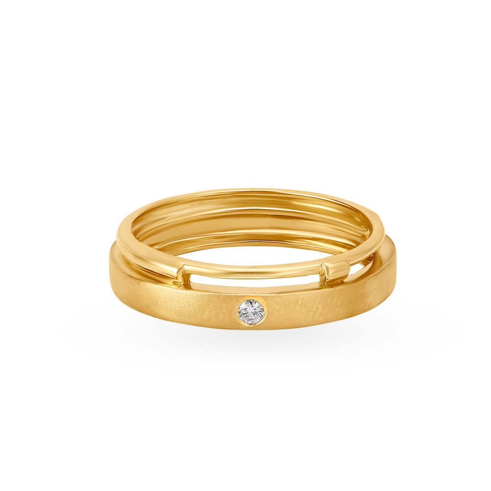 Single Stone Diamond Finger Ring For Men,,hi-res image number null
