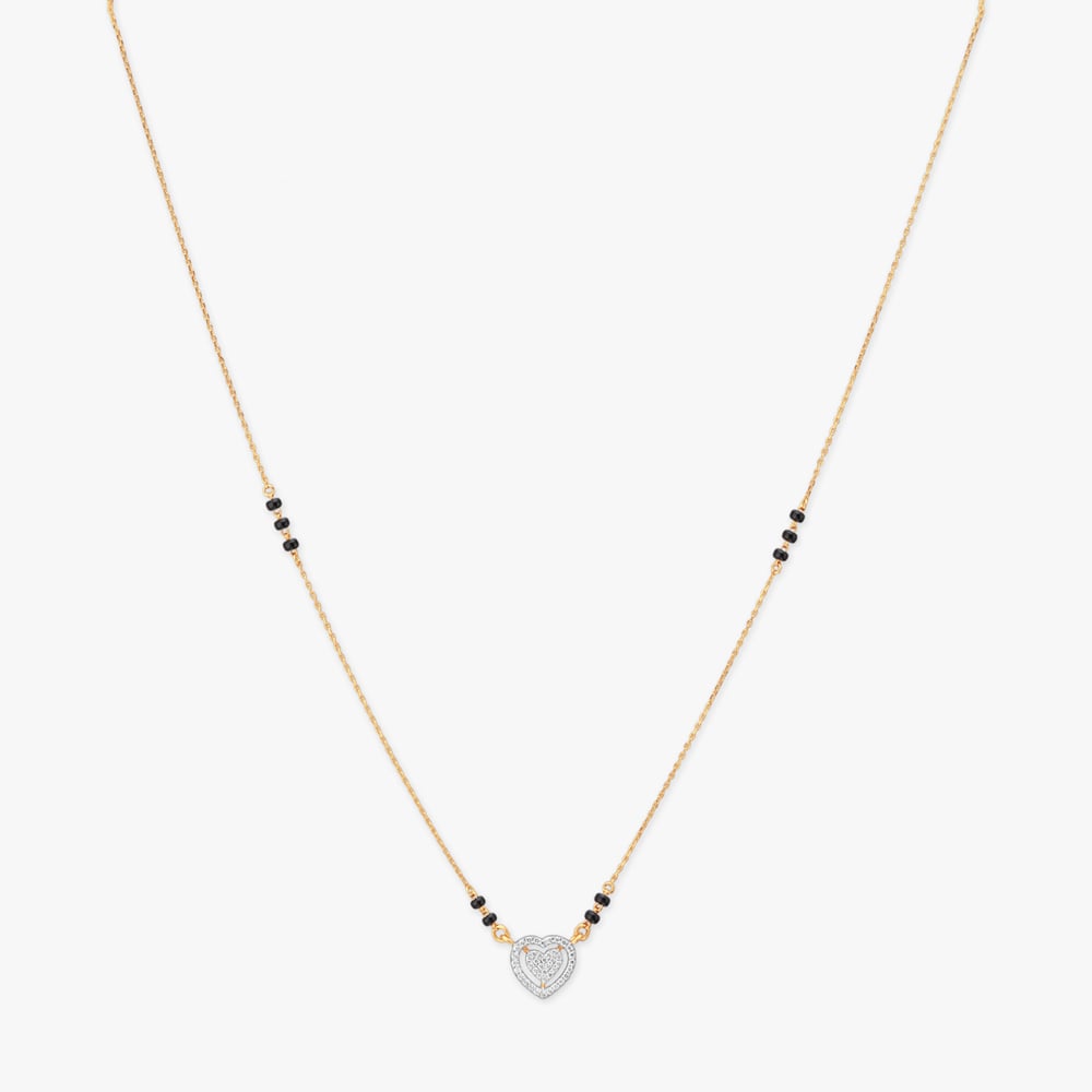 Nested Heart Diamond Mangalsutra,,hi-res image number null