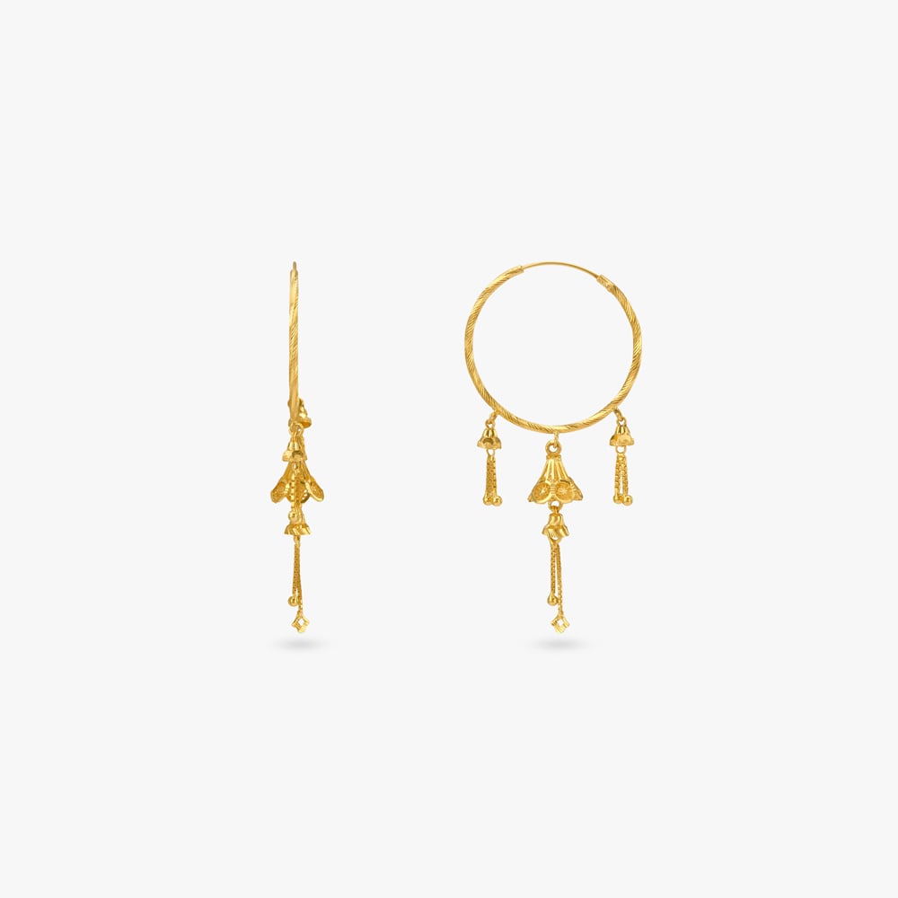 Twilight Bells Gold Hoop Earrings,,hi-res image number null