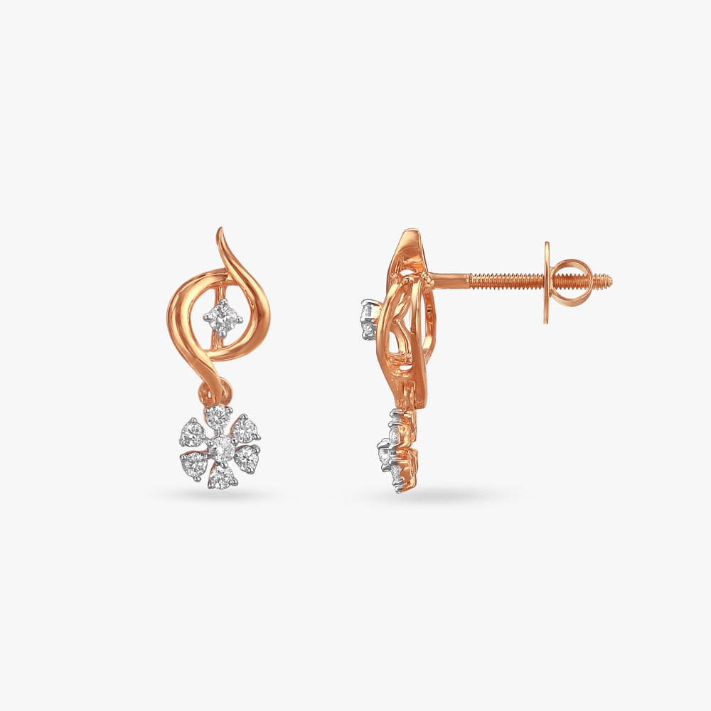 Blooming Beauty Diamond Drop Earrings,,hi-res image number null