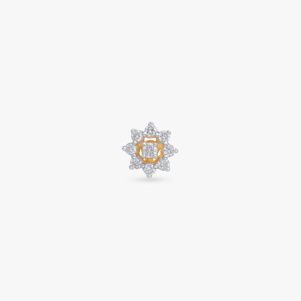 Floral Crown Diamond Nose Pin,,hi-res image number null