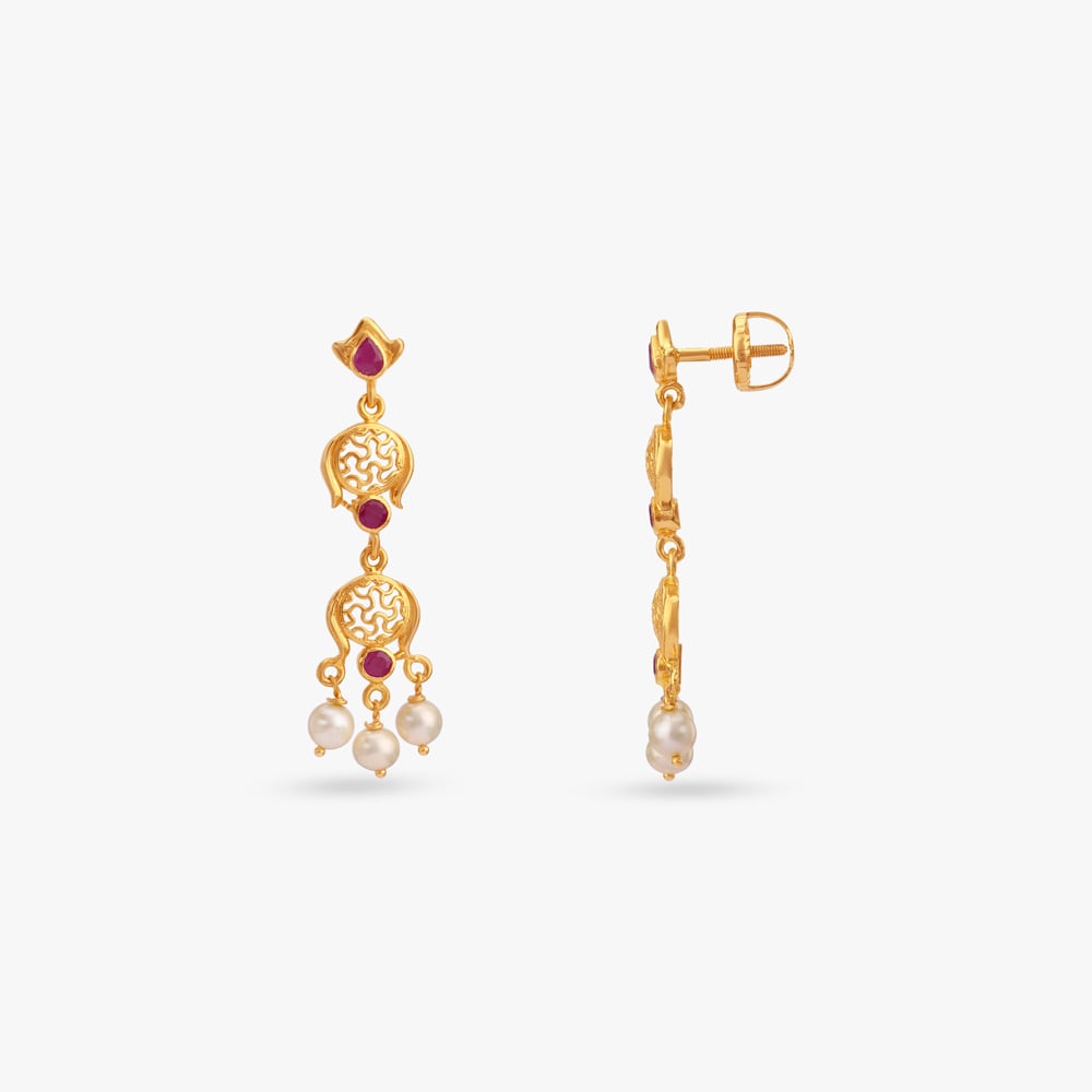 Graceful Statement Drop Earrings,,hi-res image number null