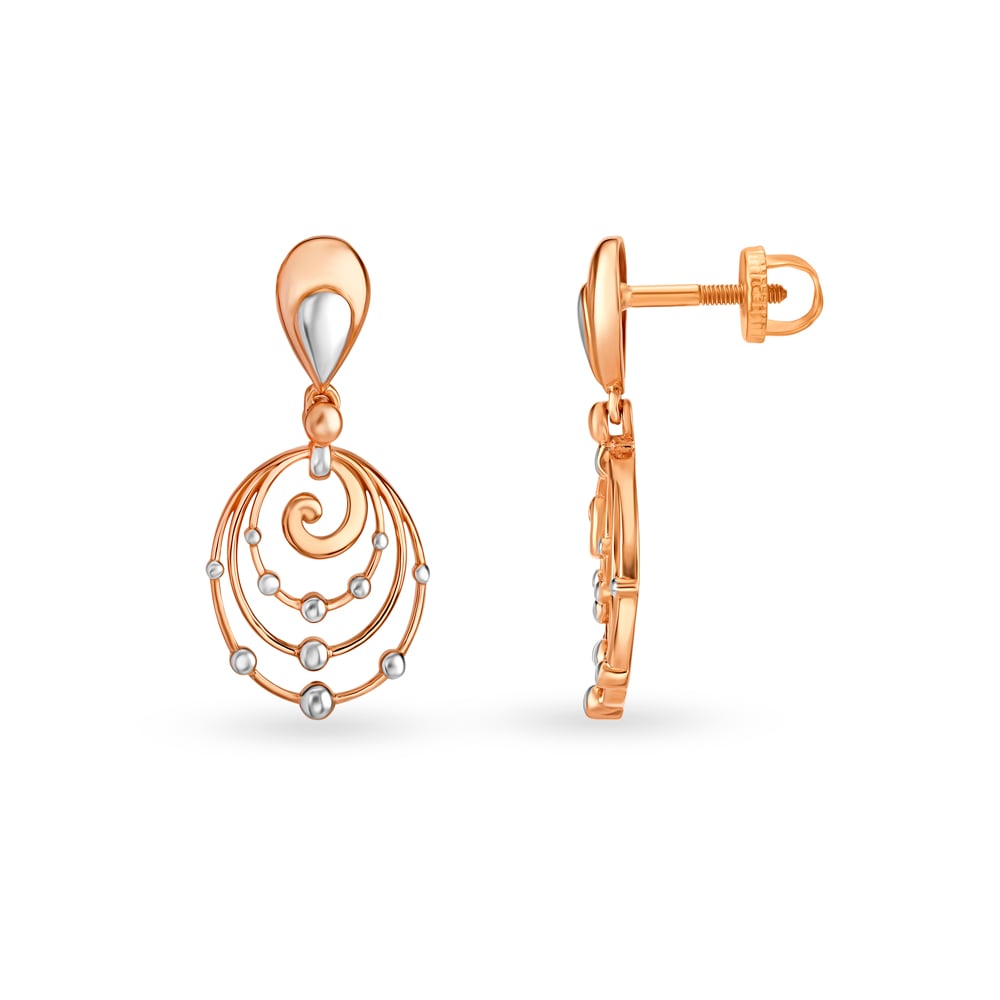 Sleek Geometric Drop Earrings,,hi-res image number null