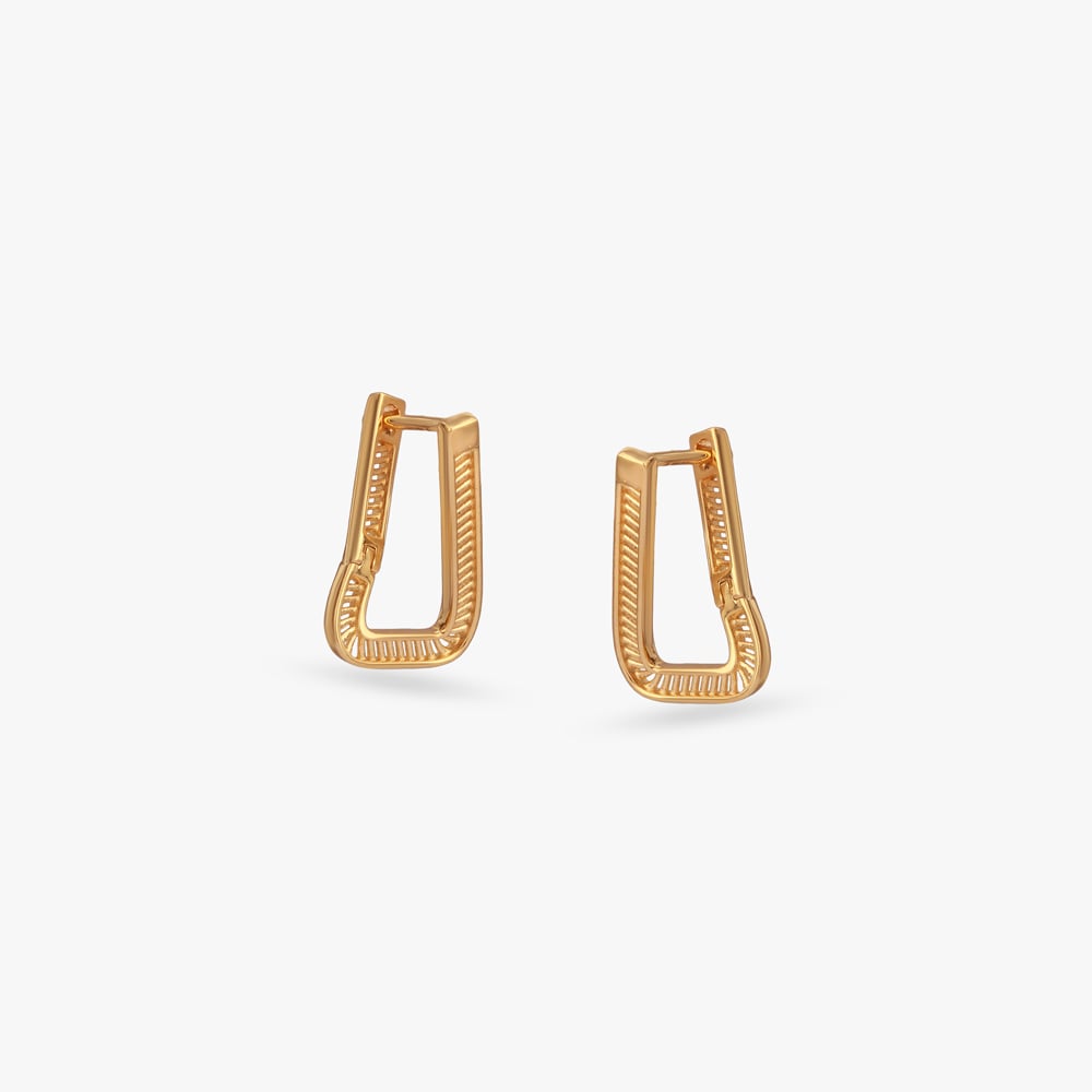 

Urban Frame Gold Hoop Earrings