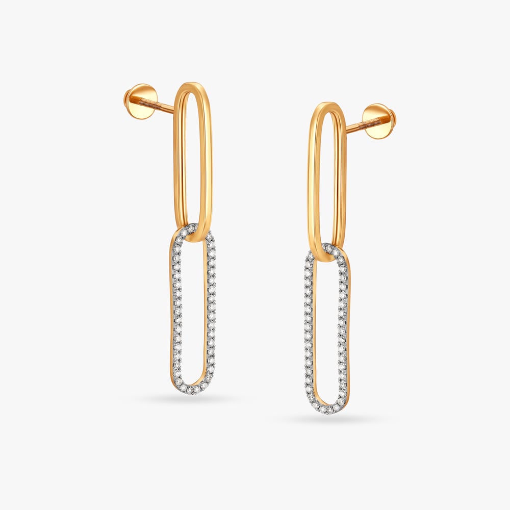Infinity Diamond Drop Earrings