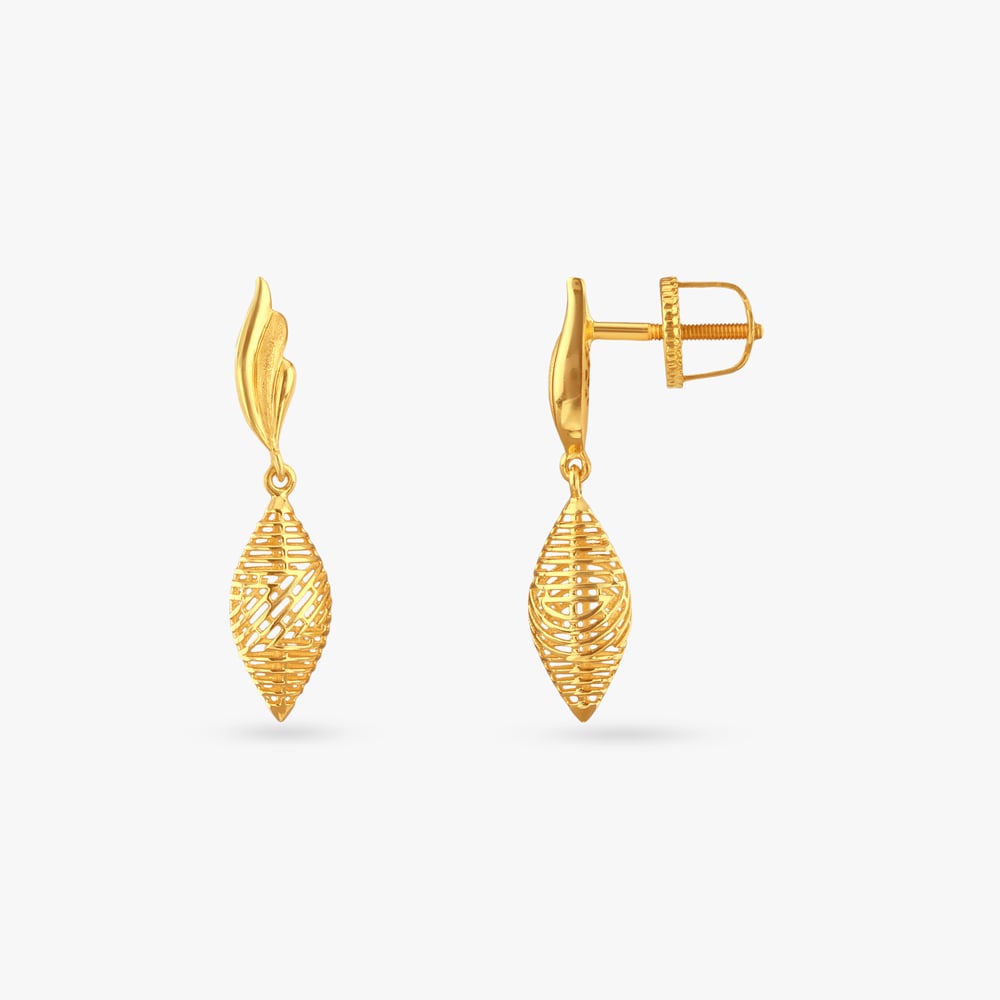 

Whirl Weave Gold Drop Earrings