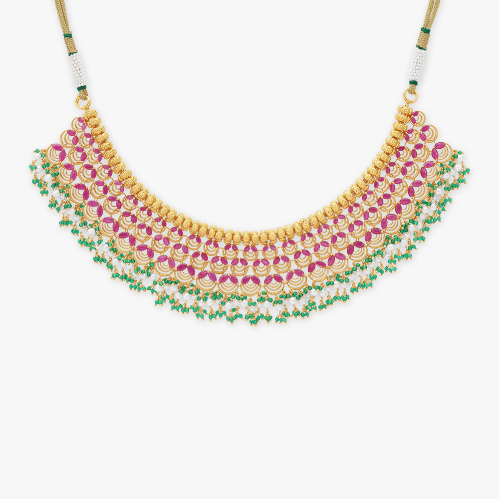 Royal Elegance Gold Necklace Set,,hi-res image number null