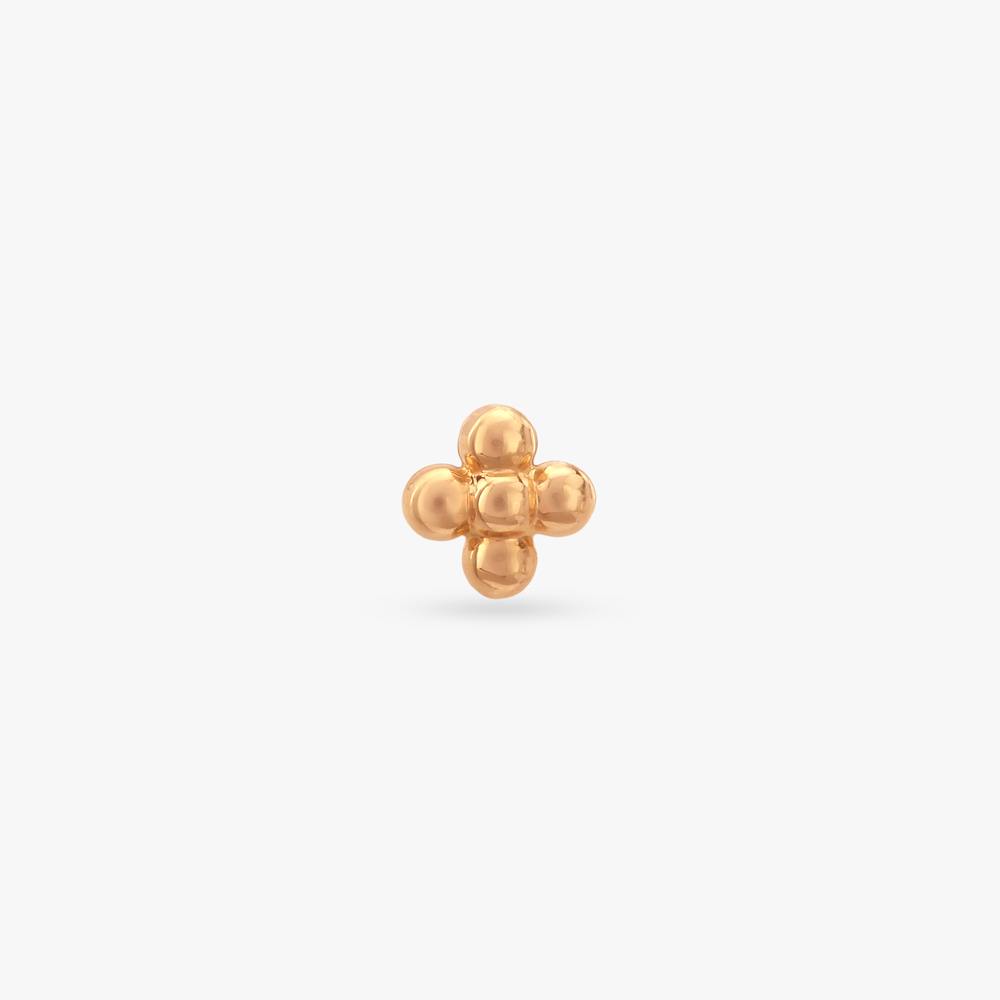 Gleaming Blossom Gold Nose Pin,,hi-res image number null