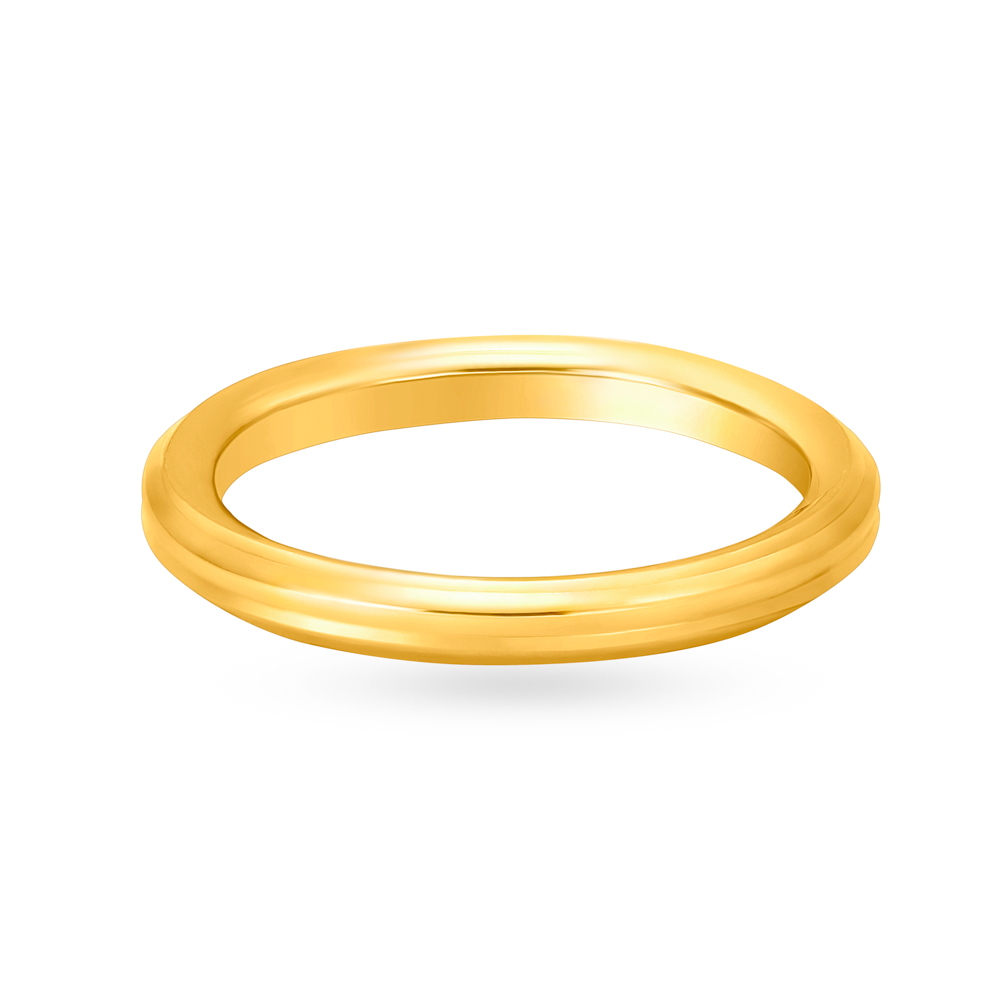Simplistic Textured 22 Karat Gold Finger Band,,hi-res image number null