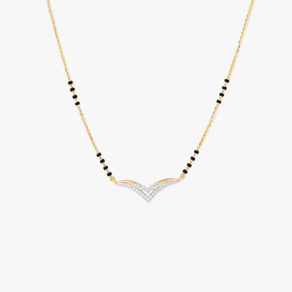 Chevron Promise Diamond Mangalsutra,,hi-res image number null