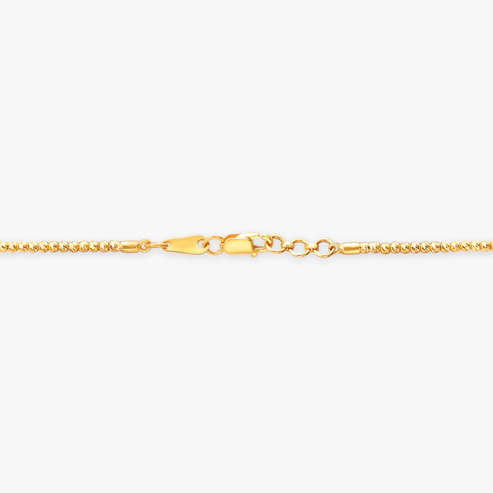 Golden Knurl Bead Necklace,,hi-res image number null
