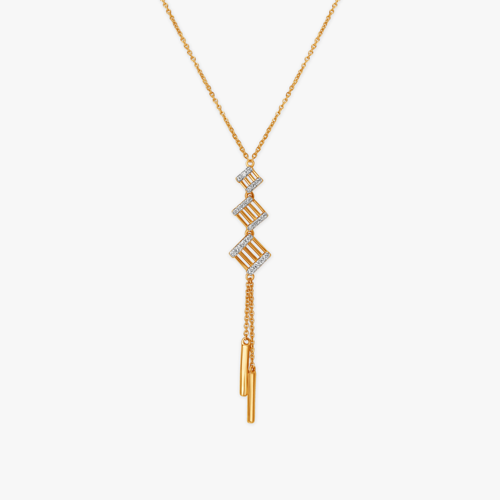 Stylish Tassels Diamond Necklace