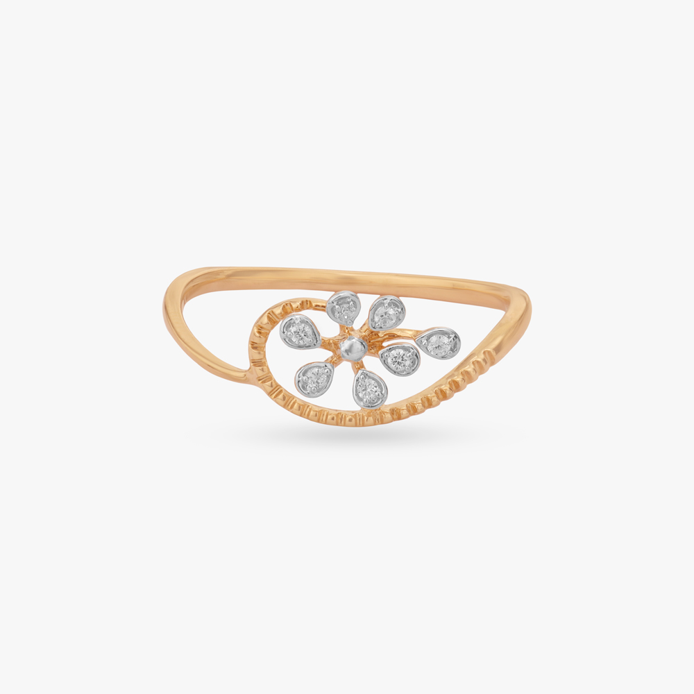 Floral Curve Diamond Ring,,hi-res image number null