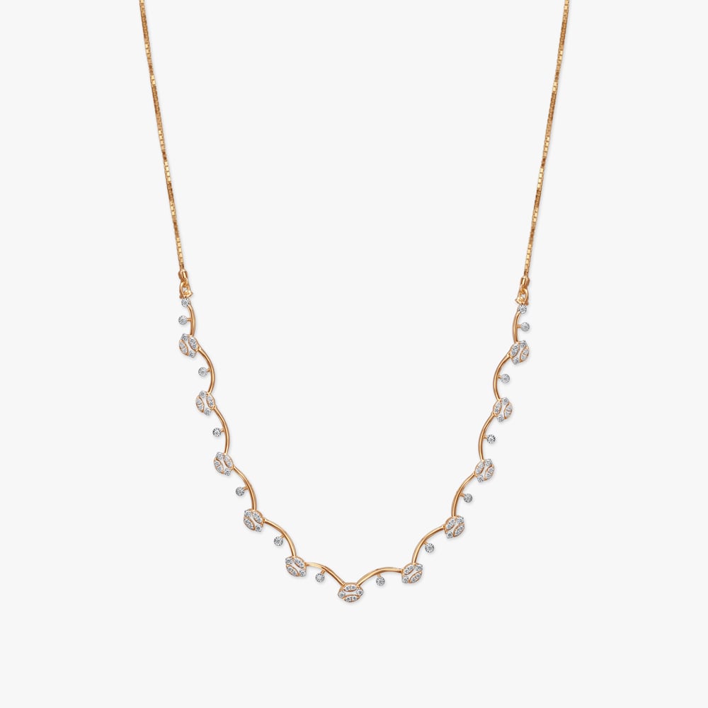 Wavy Grace Diamond Necklace Set,,hi-res image number null