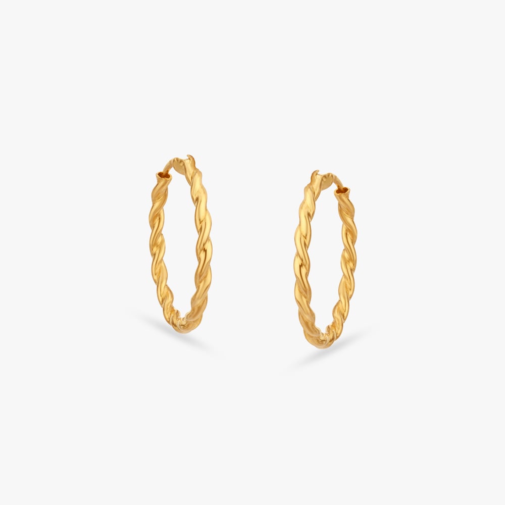 

Twisted Radiance Gold Hoop Earrings
