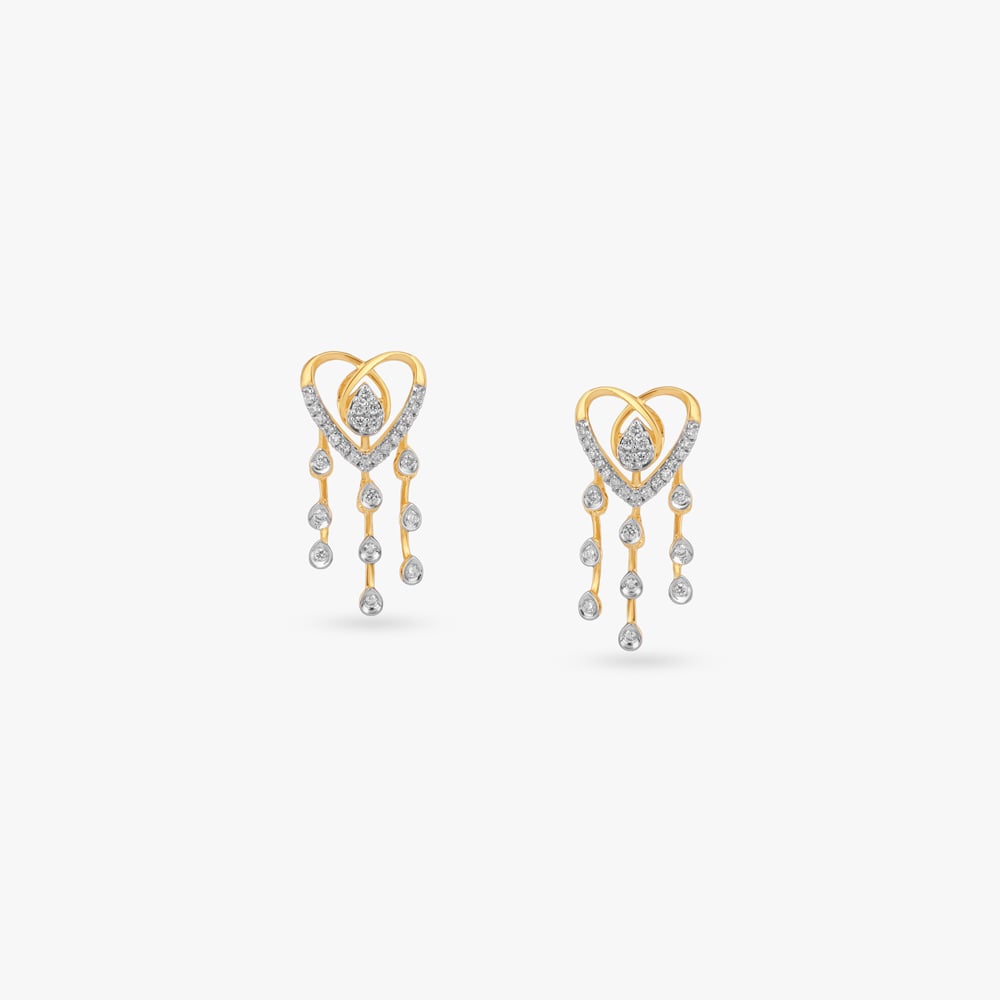 

Luminous Heartfall Diamond Drop Earrings