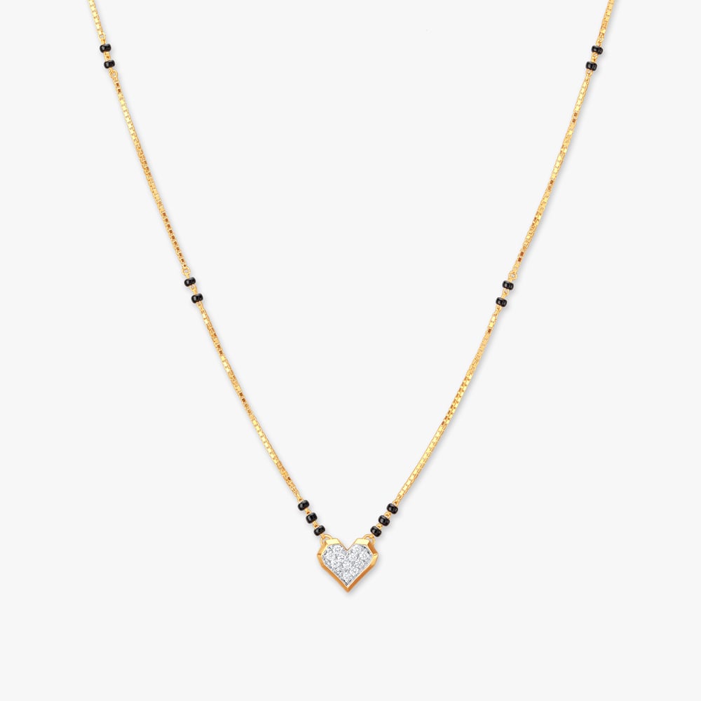 Heartfelt Sparkle Diamond Mangalsutra,,hi-res image number null