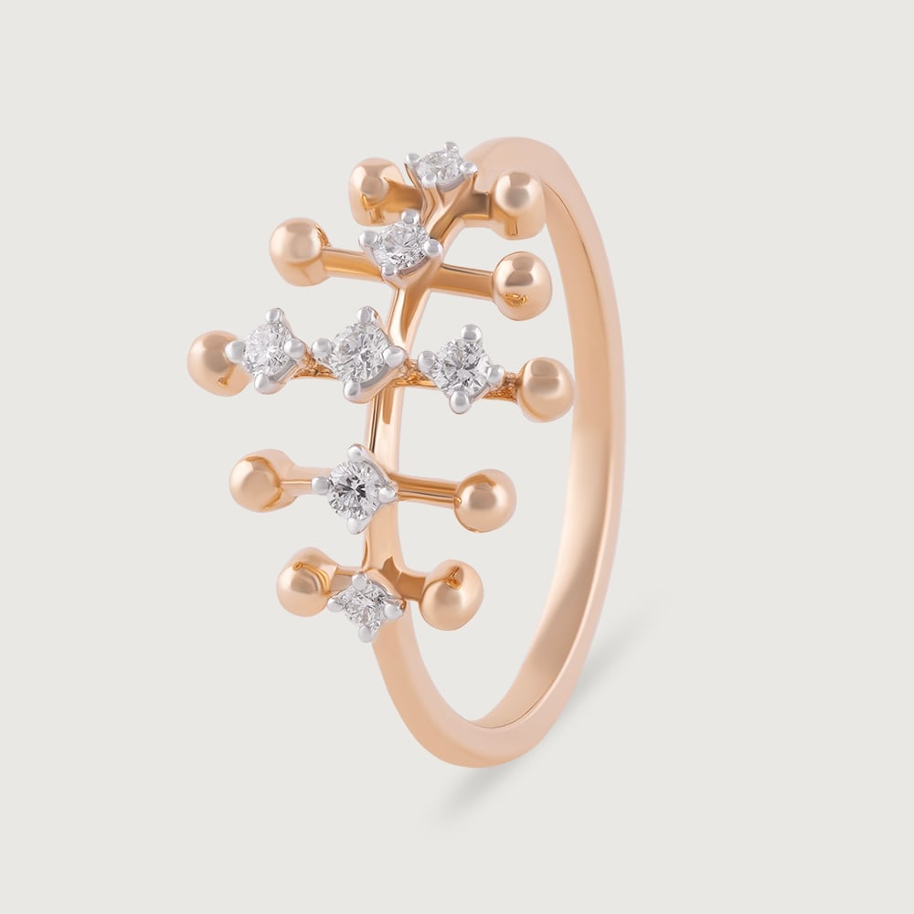 Retro Diva Gold & Diamond Finger Ring,,hi-res image number null