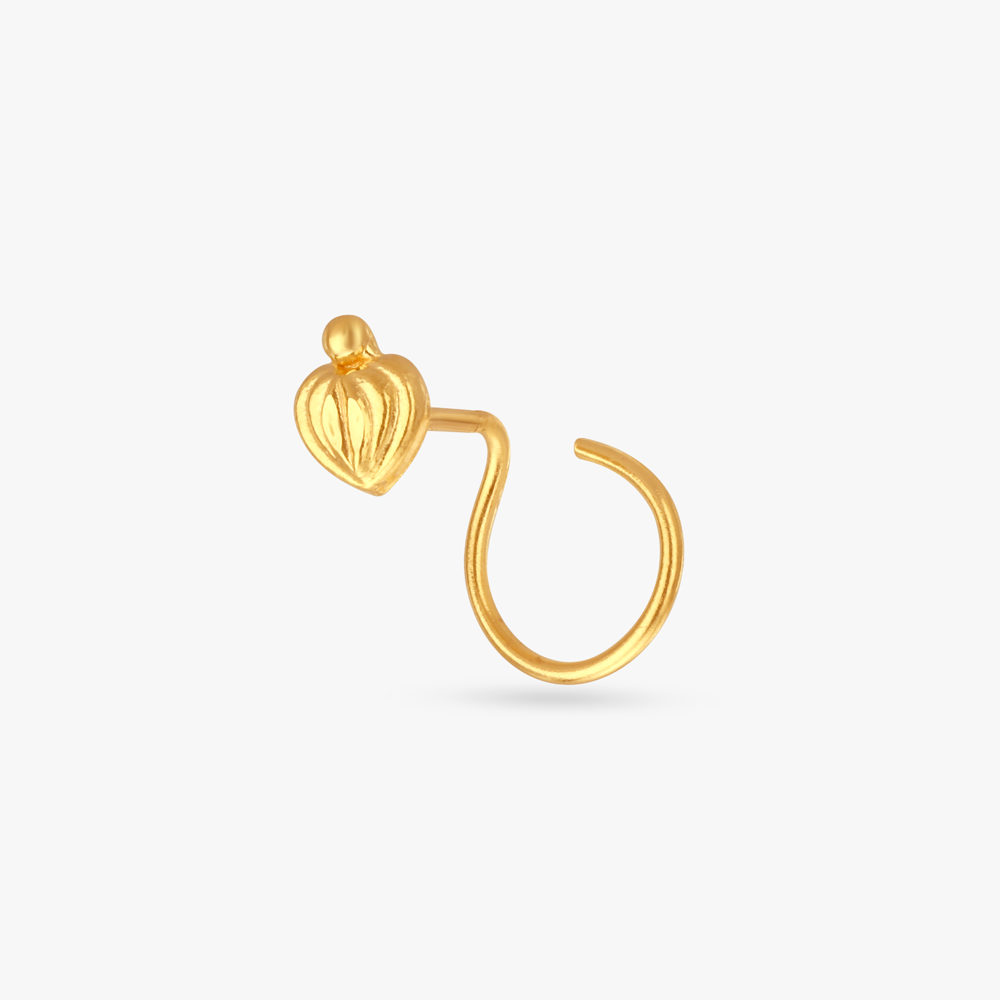 Dewdrop Charm Gold Nose Pin,,hi-res image number null