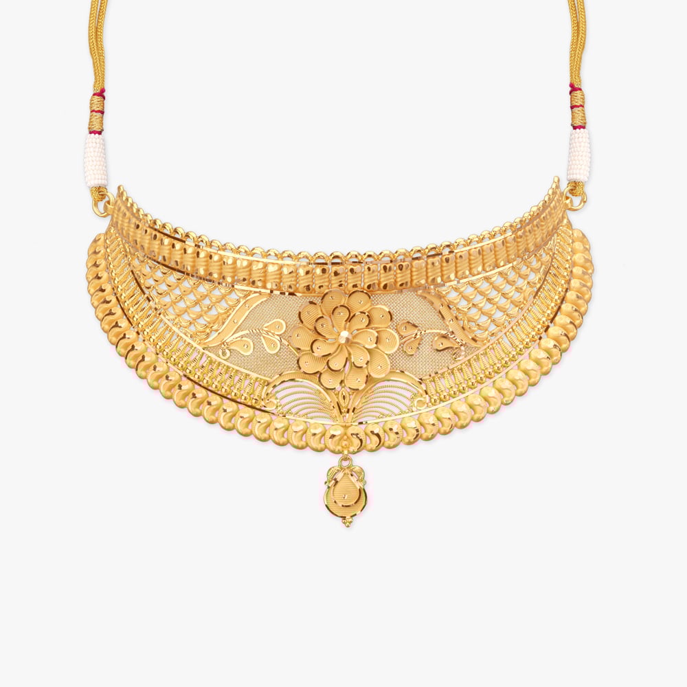 Regal Fan Gold Necklace Set,,hi-res image number null