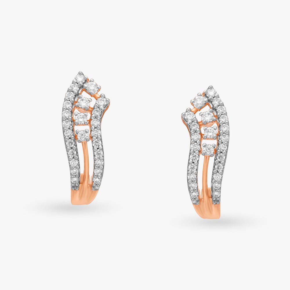 Eternal Curve Diamond Stud Earrings,,hi-res image number null