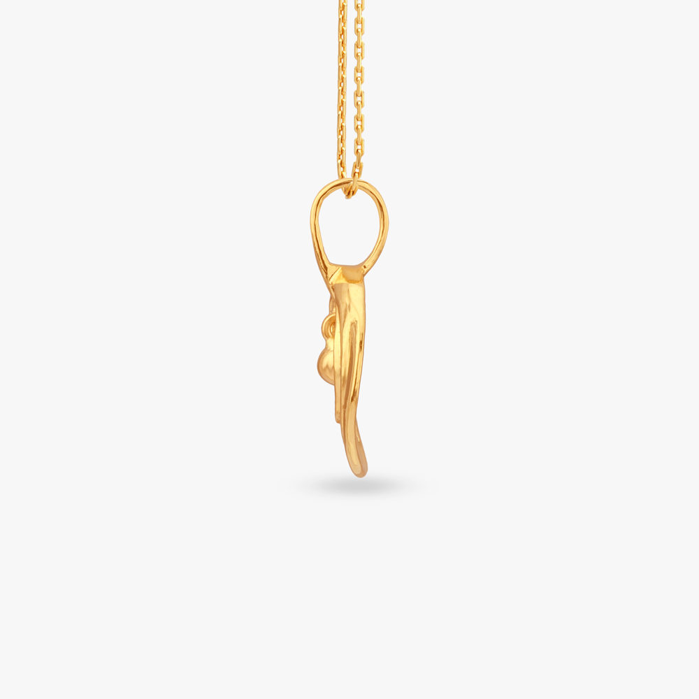

Flowing Waves Gold Pendant