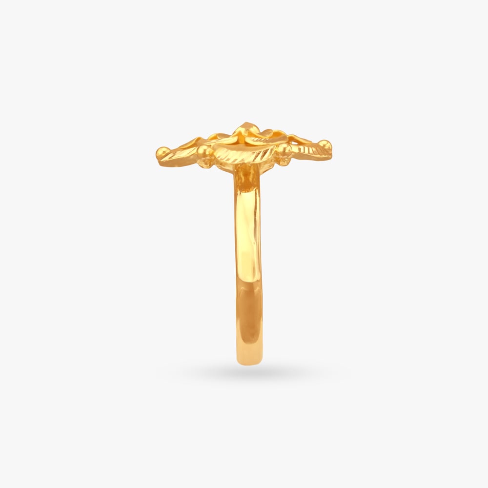 Floral Aura Gold Ring,,hi-res image number null