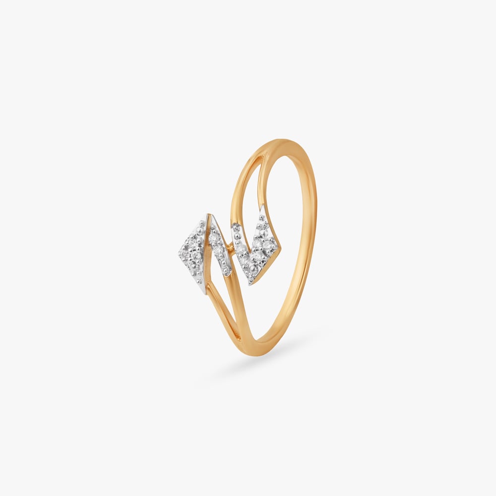 

Twin Wave Diamond Ring
