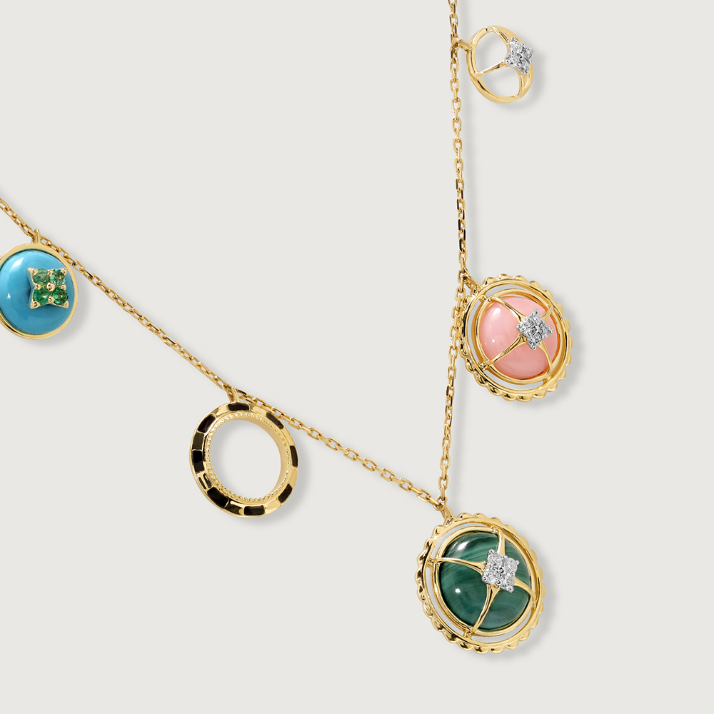 Starship Charm 14KT Diamond Necklace,,hi-res image number null