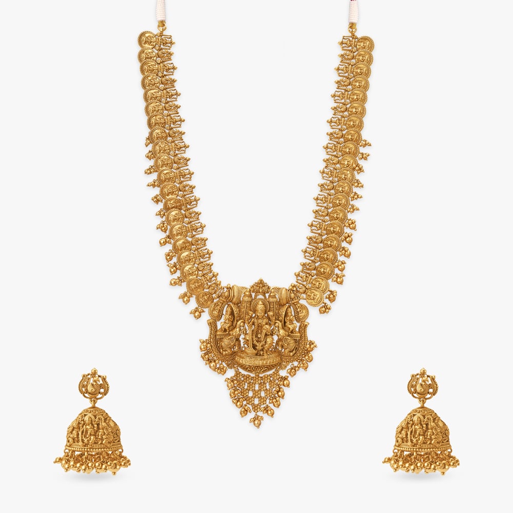 Regal Aura Gold Temple Necklace Set,,hi-res image number null