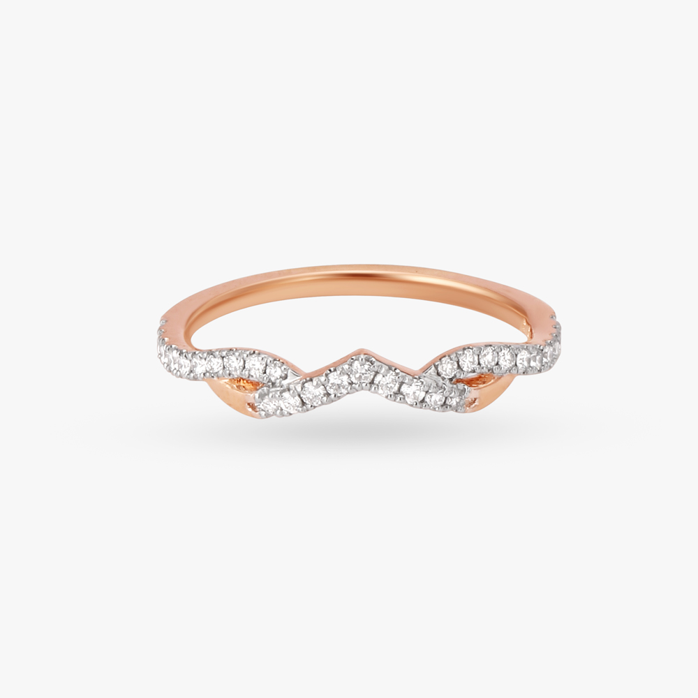 Wavy Vanki Diamond Finger Ring,,hi-res image number null