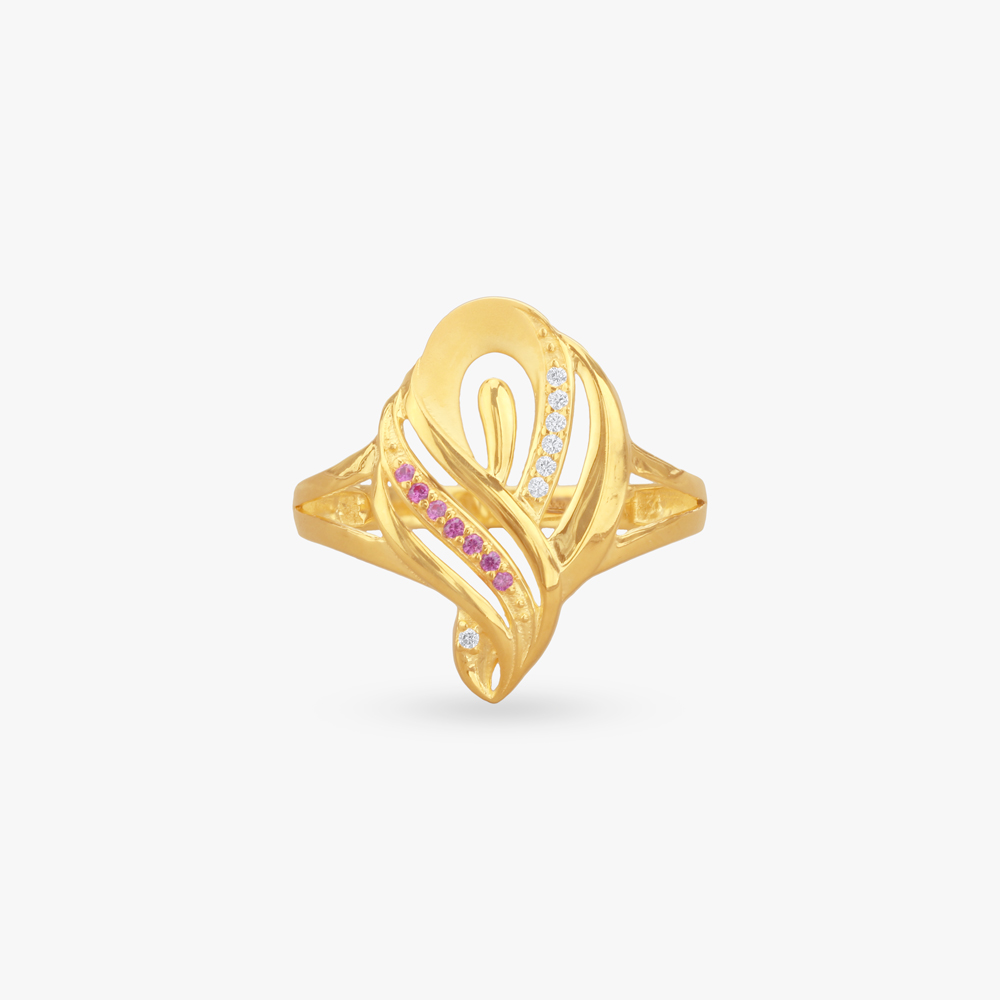 

Twisted Bloom Gold Ring
