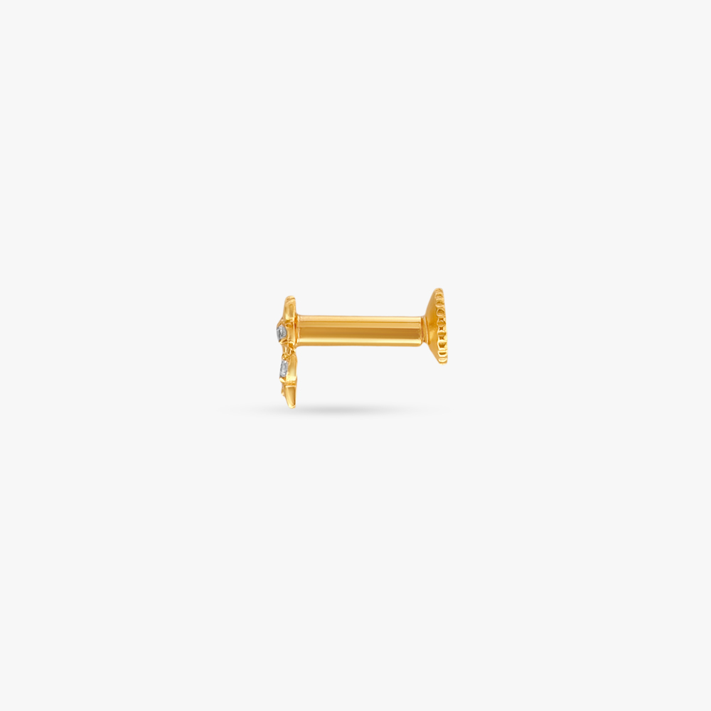 Budding Spark Gold Nose Pin,,hi-res image number null