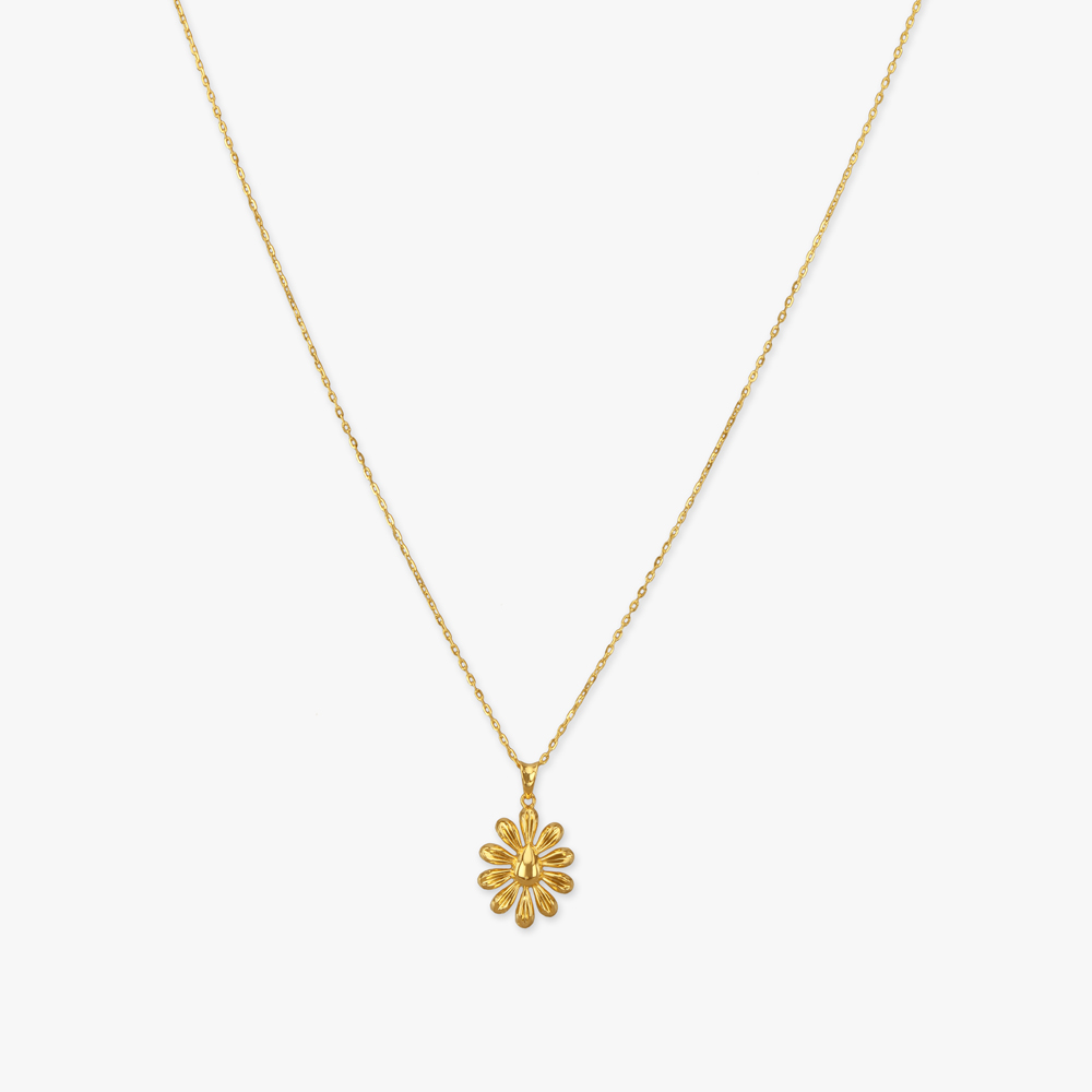 Petal Bloom Gold Pendant with Chain,,hi-res image number null
