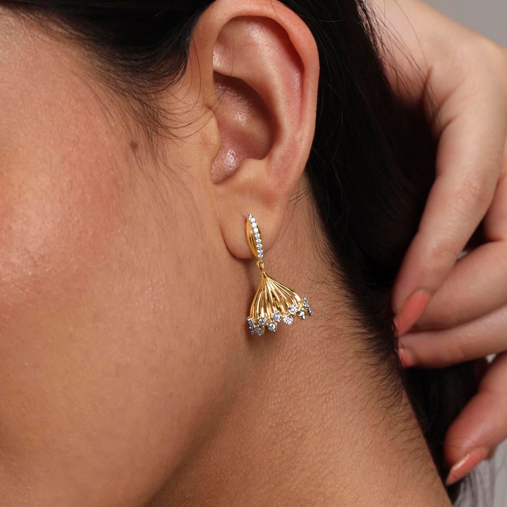 Royal Bloom Diamond Jhumka,,hi-res image number null