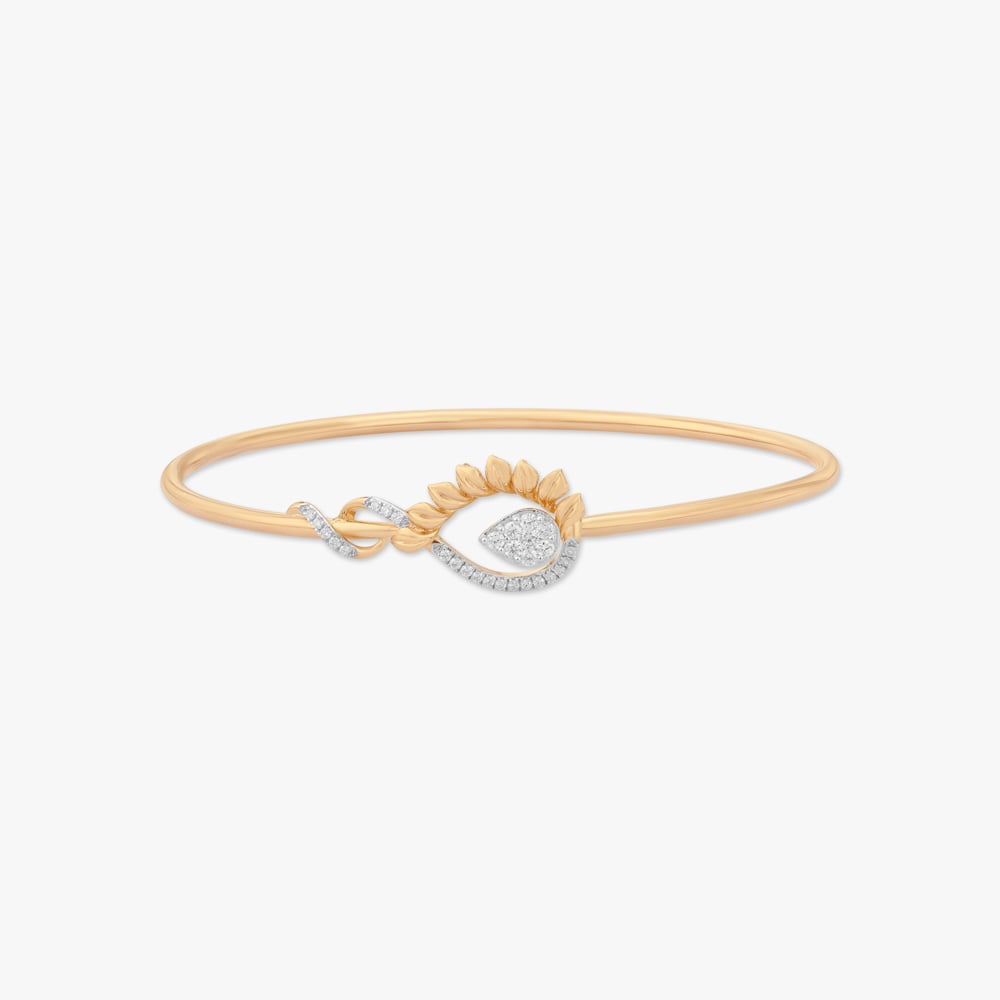 

Petal Teardrop Diamond Bangle