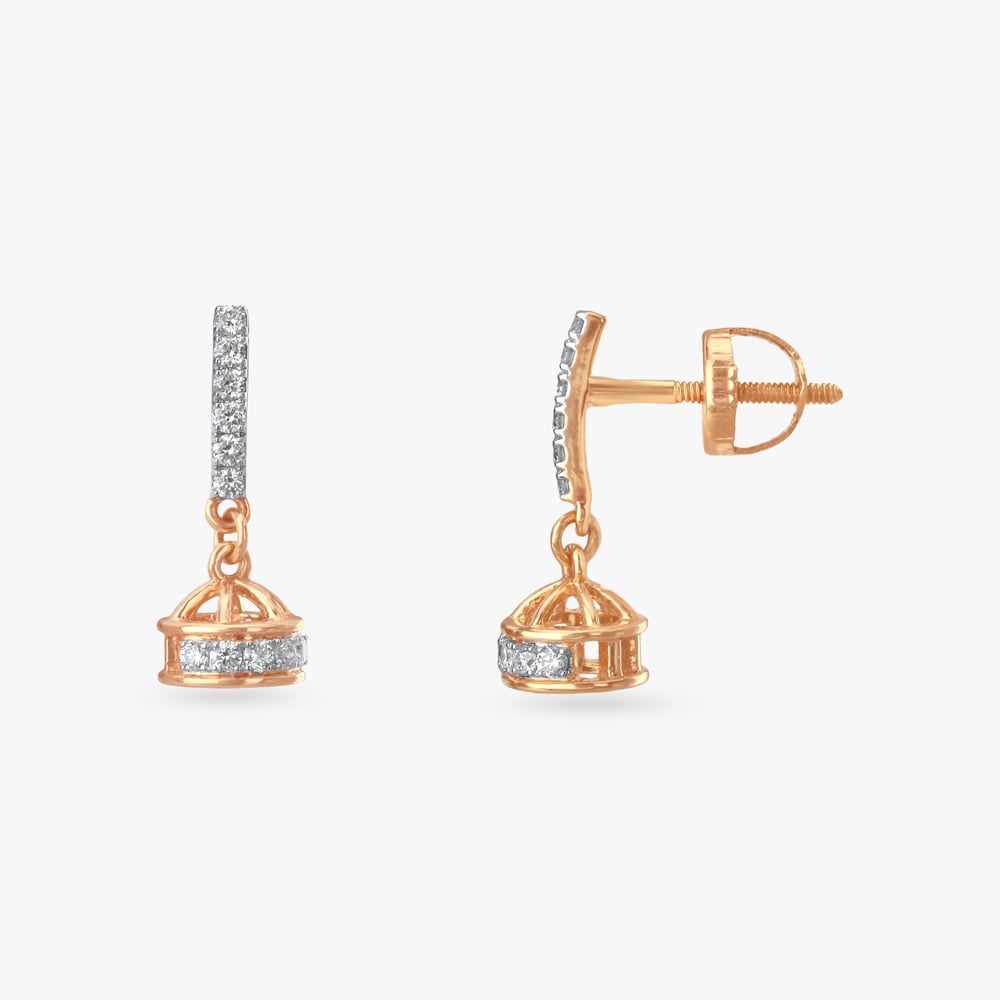 Dazzle Dome Diamond Jhumka Earrings,,hi-res image number null