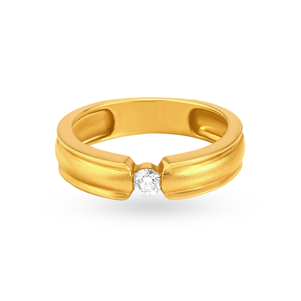 Bold Brilliance Diamond Finger Ring for Men,,hi-res image number null