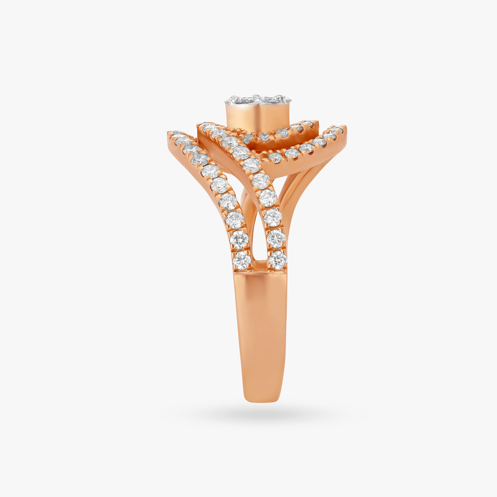 Radiant Spiral Diamond Finger Ring,,hi-res image number null