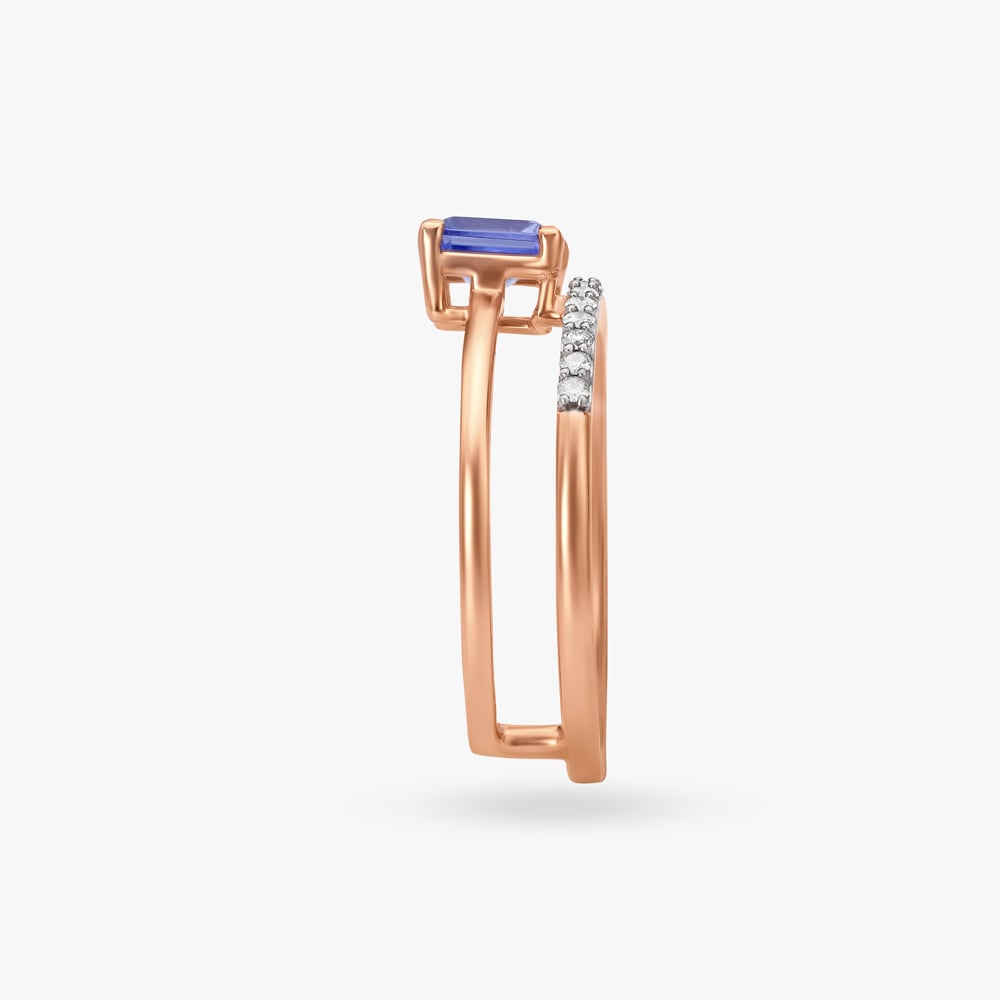 Enchanted Azure Elegance Diamond Finger Ring,,hi-res image number null
