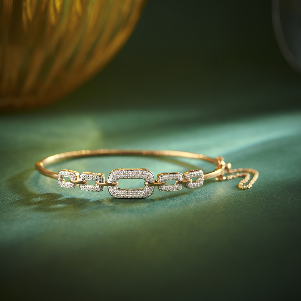 Contemporary Stylish Diamond Bangle,,hi-res image number null
