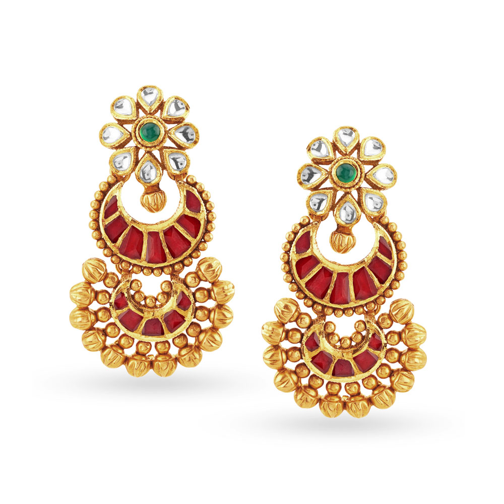 Retro Gold Antique Drop Earrings,,hi-res image number null